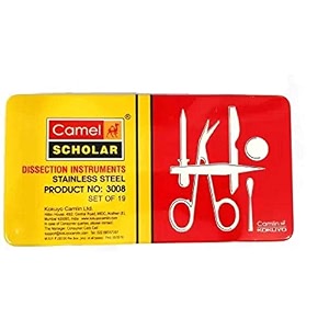 camlin scholar dissection instruments stainless steel geometry box multicolor