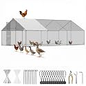 CAMMOO Walk in Chicken Coop, 19.3x9.8x6.6ft Chicken Run for Yard with Cover