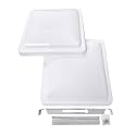 Camp'N 14 Inch Universal RV Roof Vent for Trailer, Camper, Motorhome - RV Vent Covers for Roof - OEM Lid Replacement (14 x 14 White 2-Pack)