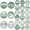 Camp Bachelorette Pins Camping Bride Buttons Badge Set