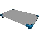 Camp County Toddler & Preschool Cot Sheets - Daycare Cot Sheet - Elastic Corner Loops - Fitted Sheet - Poly Cotton Surface - Pack of 2 (22" W x 52" L) - Dark Grey