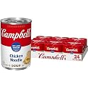 Campbell's Condensed 25% Less Sodium Chicken Noodle Soup, 4 Count 10.75 Oz (Case of 6)