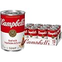 Campbell's Condensed Beef Soup With Vegetables and Barley, 10.5 oz Can (12 Pack)