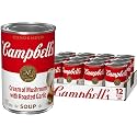 Campbell's Condensed Cream of Mushroom Soup with Roasted Garlic, 10.5 oz Can (12 Pack)