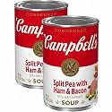 Campbell's Condensed Split Pea Soup With Ham and Bacon, Natural Smoke Flavoring Added, 11.5 oz Can (Pack of 2)
