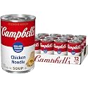 Campbell’s Condensed 25% Less Sodium Chicken Noodle Soup, 10.75 oz Can (Pack of 12)