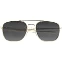 Campco Humvee Pilot Sunglasses - Polarized Aviator Sunglasses Bayonette, Frame, Military Sunglasses with Gray Lenses and Gold Frame, 52mm