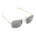 CampCo Humvee Pilot Sunglasses - Polarized Aviator Sunglasses Bayonette, Frame, Military Sunglasses with Gray Lens and Gold Frame, 57mm