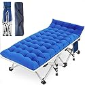 COLMERD Camping Cot with Comfortable Pad, Sleeping Cots for Adults