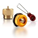 Camping Stove Burners Gas Refill Adapters EN417 Lindal Valve Canister Shifter Backpacking Stove Refill Adapter Valve Kit for Propane/Isobutane/Butane Gas Tank 3 PCS