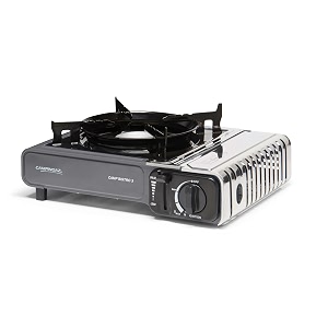 campingaz camp camping stove  portable camping stove  2200w single burner with piezo ignition safety lock amp carry case  outdoor cooking stove for camping black