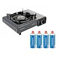 Campingaz Camp Camping Stove | Portable Camping Stove | 2200W Single Burner with Piezo Ignition, Safety Lock & Carry Case | Outdoor Cooking Stove for Camping, Black
