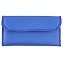 Book Holder Travel Organizer, Card Holder, Vehicle Documents Holder with Multi Pocket Expanding Zip Pouch - Blue