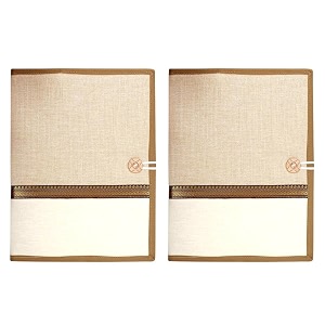 set of 2 a4 fabric file folders  royal white printed jute conference folders for certificates amp documents  multipurpose document holder for office college amp events