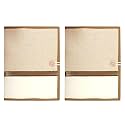 Set of 2 A4 Fabric File Folders – Royal White Printed Jute Conference Folders for Certificates &amp; Documents | Multipurpose Document Holder for Office, College &amp; Events
