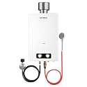CAMPLUX Tankless Water Heater, 4.22 GPM Propane Water Heater with 4.33'' S/S Rain Cap, for Outdoor Camping Shower, Off Grid, Easy to Install &amp; Use, Overheat Protection, 110,000 BTU, BD422C