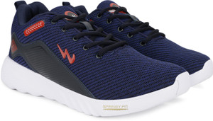 campus harley mens sports shoes  pillofoam cushioning with comfy vamp upper  lace-up running shoes for men blue  6