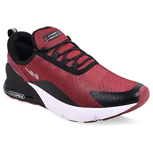 Campus Mens Burgundy Running Shoes -12 UK