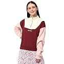Campus Sutra Cotton Women High Neck Sweatshirt