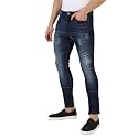 Campus Sutra Men39s Blue Self-Design Patched Denim