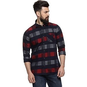 CAHOOT Cotton Men Checkered Multicolour Button Up
