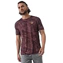 CAHOOT Men39s Maroon Dri-Fit Graphic Printed Half
