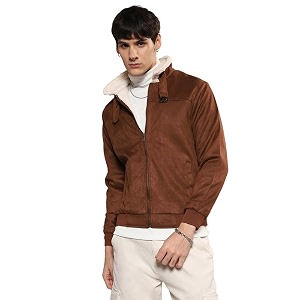 CAHOOT Mens Zip-Front Jacket With Fleece Detail