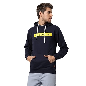 cahoot men39s pullover hoodie with contrast drawstring for casual wear  hooded neck  long sleeve  pull on closure  cotton sweatshirt crafted with comfort fit for everyday wear