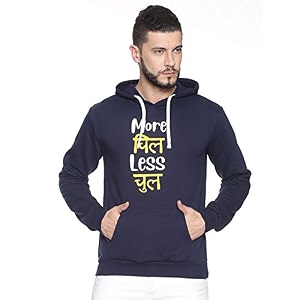 CAHOOT Men Blue Hooded Regular Fit Casual