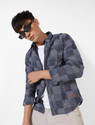 CAHOOT Men Solid Casual Blue Shirt