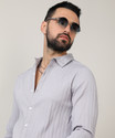 CAHOOT Men Solid Casual Grey Shirt