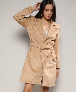 pinacolada suede solid coat