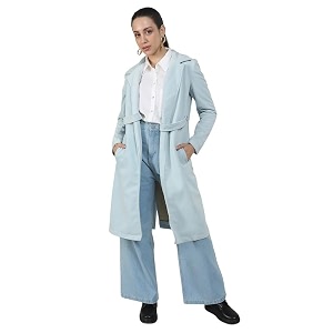 PINACOLADA Womens Belted Long Coat For Casual