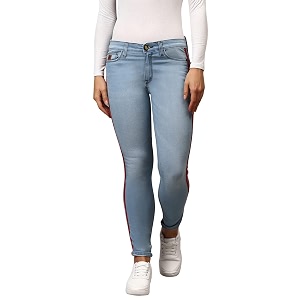 PINACOLADA Women Side Striped Casual Denim Jeans