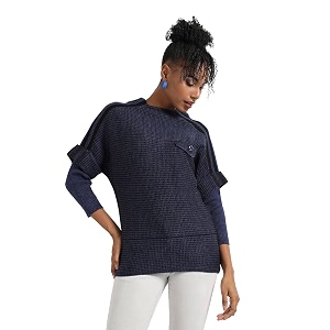 PINACOLADA Womens Solid Ribbed Cropped CardiganFor Casual