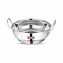 Camro Kadhai Induction Bottom 14 No, 4 Liters | Gas Stove Compatible | Cookware kadhai | Kadhai for Deep Frying | Kadai for Cooking Stainless Steel | Dishwasher Safe
