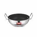 Camro Non-Stick Kadhai 12 No, 2 Liters | Low Oil Cooking | Easy to Clean | Induction Gas Stove Compatible | Dishwasher Safe | 6-Year Warranty