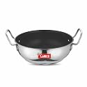 Camro Non-Stick Kadhai 14 No, 3 Liters | Low Oil Cooking | Easy to Clean | Induction Gas Stove Compatible | Dishwasher Safe | 6-Year Warranty