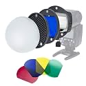Flash Diffuser Light Softbox Speedlite Flash Accessories Kit Color Filter Honeycomb Grid Reflector Diffuser Ball with Universal Magnetic Mount