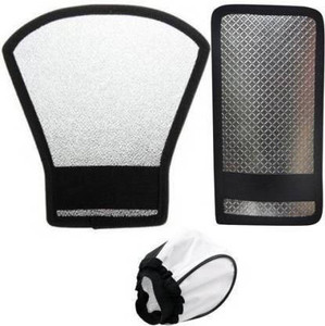 camsiya silver white flash diffuser reflector for flash set of 3 piece flash diffuser