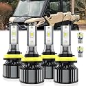 For Can Am Defender 2016-2023 Light Bulbs, Integrated Hi-Lo Beam And License Plate Light Combo, Plug-and-Play Installation, 6 Pack