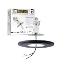 The Can Converter R1 Recessed Can Light Conversion Kit w/ 8¼" Steel Beveled Ceiling Medallion - Home Improvement for 4", 5" &amp; 6" Cans, Fan &amp; Light Fixture Converter Kit, UL Certified, Matte Black