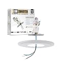 The Can Converter R1 Recessed Can Light Conversion Kit w/ 8¼" Steel Beveled Ceiling Medallion - Home Improvement for 4", 5" &amp; 6" Cans, Fan &amp; Light Fixture Converter Kit, UL Certified, White