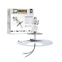 The Can Converter R1 Recessed Can Light Conversion Kit w/ 8¼" Beveled Ceiling Medallion - Home Improvement for 4", 5" &amp; 6" Cans, Fan &amp; Light Fixture Converter Kit, UL Certified, Polished Chrome