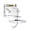 The Can Converter R1 Recessed Can Light Conversion Kit w/ 8¼" Beveled Ceiling Medallion - Home Improvement for 4", 5" &amp; 6" Cans, Fan &amp; Light Fixture Converter Kit, UL Certified, Polished Nickel