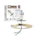 The Can Converter R1 Recessed Can Light Conversion Kit w/ 8¼" Steel Beveled Ceiling Medallion - Home Improvement for 4", 5" &amp; 6" Cans, Fan &amp; Light Fixture Converter Kit, UL Certified, Polished Brass