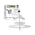 The Can Converter R56 Recessed Can Light Conversion Kit w/ 7"¾ Flat Steel Ceiling Medallion - Home Improvement for 5" &amp; 6" Cans, Converter Kit for Ceiling Fan &amp; Light Fixture, UL Certified, White