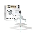 The Can Converter R56 Recessed Can Light Conversion Kit w/ 7"¾ Flat Ceiling Medallion - Home Improvement for 5" &amp; 6" Cans, Converter Kit for Ceiling Fan &amp; Light Fixture, UL Certified, Polished Nickel