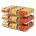Can Organizer for Pantry, Stacking Can Storage Organizer Pantry, Automatic Can Rack for Fridge, 3Tire 3 Columns Can Holder for 36 Cans, Canned Goods Organizer Suitable for Cabinet Pantry Countertop
