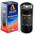 Canamax 829-995 uf MFD 110-125 VAC Volts CD60 Round Motor Start Capacitor 50/60 Hz AC Electric - Compatible with Single Phase Motor Capacitors Condenser Straight Cool Heat Pump Air Conditioner